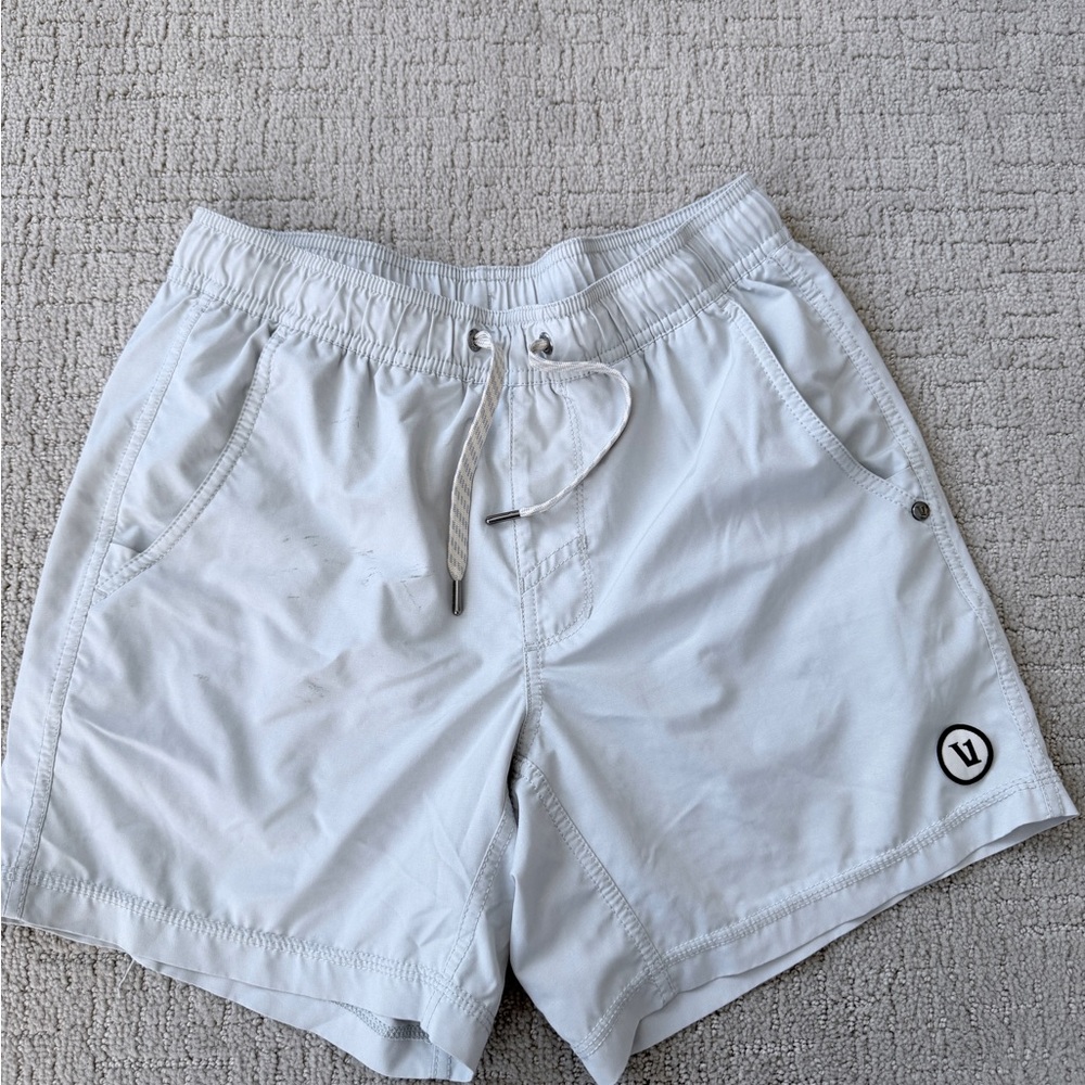 Vuori Light Gray Athletic Shorts